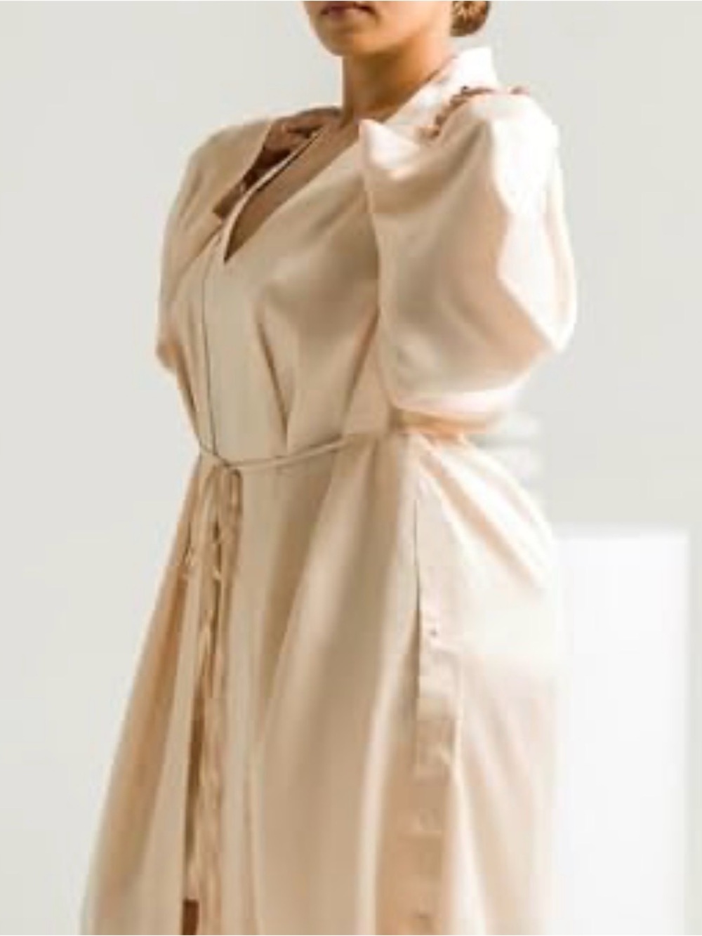 Cream Bamboo Robe From Ettitude
